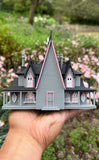 Miniature #41 COLOR HO-Scale Rotwood Cottage House Victorian Mansion Nevermore Dollhouse Assembled