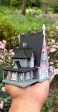 Miniature #41 COLOR HO-Scale Rotwood Cottage House Victorian Mansion Nevermore Dollhouse Assembled