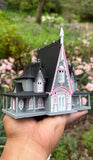 Miniature #41 COLOR HO-Scale Rotwood Cottage House Victorian Mansion Nevermore Dollhouse Assembled