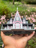 Miniature #41 COLOR HO-Scale Rotwood Cottage House Victorian Mansion Nevermore Dollhouse Assembled