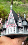 Miniature #41 COLOR HO-Scale Rotwood Cottage House Victorian Mansion Nevermore Dollhouse Assembled