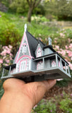 Miniature #41 COLOR HO-Scale Rotwood Cottage House Victorian Mansion Nevermore Dollhouse Assembled