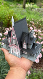 Miniature #41 COLOR HO-Scale Rotwood Cottage House Victorian Mansion Nevermore Dollhouse Assembled