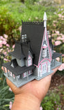 Miniature #41 COLOR HO-Scale Rotwood Cottage House Victorian Mansion Nevermore Dollhouse Assembled