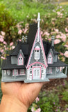 Miniature #41 COLOR HO-Scale Rotwood Cottage House Victorian Mansion Nevermore Dollhouse Assembled