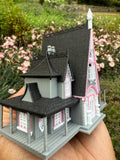 Miniature #41 COLOR N-Scale Rotwood Cottage House Victorian Mansion Nevermore Dollhouse Assembled