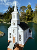 Small Miniature COLOR N-Scale Stars Hollow Church Victorian Built Assembled