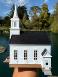 Small Miniature COLOR N-Scale Stars Hollow Church Victorian Built Assembled