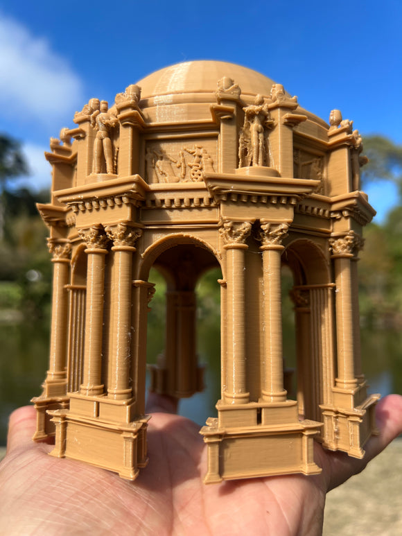 Brown Gold Rush Bay miniature San Francisco Palace of Fine Arts N-Scale 1:150 Assembled