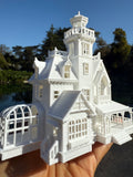 Opening Miniature N-Scale Practical Magic Victorian House Assembled with Hinge