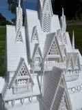 Small White Arendelle Castle Norway N-Scale Built Assembled Fantasy #10