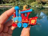 Small COLOR Miniature N-Scale Casey Circua Locomotive Theme Park Ride Built w/Seating