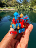 COLOR Miniature HO-Scale Casey Circus Locomotive Theme Park Ride Built w/Seating