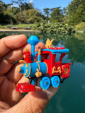 COLOR Miniature HO-Scale Casey Circus Locomotive Theme Park Ride Built w/Seating