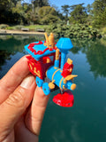 COLOR Miniature HO-Scale Casey Circus Locomotive Theme Park Ride Built w/Seating