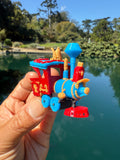 COLOR Miniature HO-Scale Casey Circus Locomotive Theme Park Ride Built w/Seating