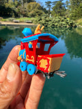 COLOR Miniature HO-Scale Casey Circus Locomotive Theme Park Ride Built w/Seating