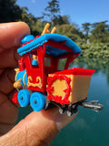 COLOR Miniature HO-Scale Casey Circus Locomotive Theme Park Ride Built w/Seating