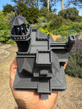 Opening Miniature N-Scale Practical Magic Victorian House Assembled with Hinge Sparkle Black