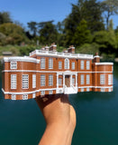 COLOR Miniature HO-Scale Regency Era Manor House by Gold Rush Bay
