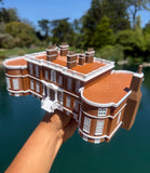 COLOR Miniature HO-Scale Regency Era Manor House by Gold Rush Bay