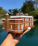 COLOR Miniature HO-Scale Regency Era Manor House by Gold Rush Bay