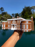 COLOR Miniature HO-Scale Regency Era Manor House by Gold Rush Bay