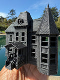 Opening Miniature #38 Galaxy Black N-Scale Neibolt House IT Victorian Mansion Built Assembled with Hinge