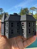 Opening Miniature #38 Galaxy Black N-Scale Neibolt House IT Victorian Mansion Built Assembled with Hinge