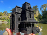 Miniature Victorian Collection #40 - Black Psycho Bates Motel House 1/87 HO Scale w/Hinge