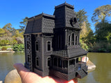 Miniature Victorian Collection #40 - Black Psycho Bates Motel House 1/87 HO Scale w/Hinge