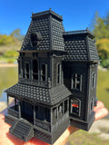 Miniature Victorian Collection #40 - Black Psycho Bates Motel House 1/87 HO Scale w/Hinge