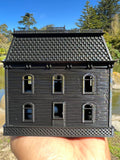 Miniature Victorian Collection #40 - Black Psycho Bates Motel House 1/87 HO Scale w/Hinge