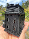 Small Psycho N-scale 1/160 Miniature Victorian Collection #40 - Black Bates Motel House 1:160 Shell