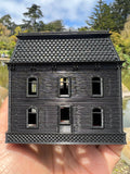 Small Psycho N-scale 1/160 Miniature Victorian Collection #40 - Black Bates Motel House 1:160 Shell