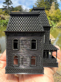 Small Psycho N-scale 1/160 Miniature Victorian Collection #40 - Black Bates Motel House 1:160 Shell