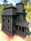 Small Psycho N-scale 1/160 Miniature Victorian Collection #40 - Black Bates Motel House 1:160 Shell