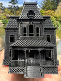 Small Psycho N-scale 1/160 Miniature Victorian Collection #40 - Black Bates Motel House 1:160 Shell