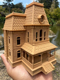 LARGE Miniature Victorian Collection #40 - Opening Brown Psycho Bates Motel House 1/43 O-Scale w/Hinge