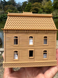LARGE Miniature Victorian Collection #40 - Opening Brown Psycho Bates Motel House 1/43 O-Scale w/Hinge