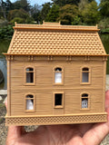 Miniature Victorian Collection #40 - Opening Brown Psycho Bates Motel House 1/87 HO Scale w/Hinge