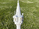 Miniature White N-Scale Rapunzel Tower Built Assembled Fantasy #12