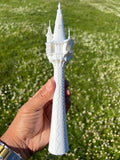 Miniature White N-Scale Rapunzel Tower Built Assembled Fantasy #12