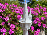 Miniature White HO-Scale Rapunzel Tower Built Assembled Fantasy #12