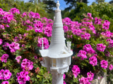 Miniature White HO-Scale Rapunzel Tower Built Assembled Fantasy #12