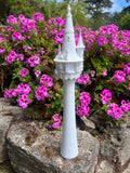 Miniature White HO-Scale Rapunzel Tower Built Assembled Fantasy #12