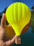 Miniature YELLOW COLOR HO-Scale 1/87 Hot Air Balloon for Model Train or Dollhouse layouts