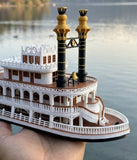 COLOR “The Riverbelle” - Miniature HO Scale Old West Steamboat Paddlewheeler Riverboat Built Train Layout