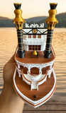 COLOR “The Riverbelle” - Miniature HO Scale Old West Steamboat Paddlewheeler Riverboat Built Train Layout