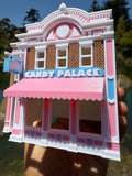 Miniature COLOR HO-Scale Victorian Main Street Candy Palace Store w/Interiors Assembled 1:87 by Gold Rush Bay